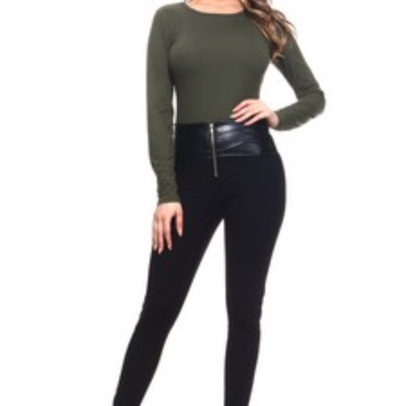 Lady's Long Sleeve Open Back Bodysuit (BS1009_DOL) - Picture 5 of 5